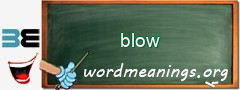 WordMeaning blackboard for blow